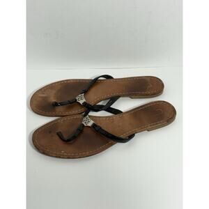 Coach Rachal Patent Leather Black Size 10 B Slides Thong Sandals Women Flats‎